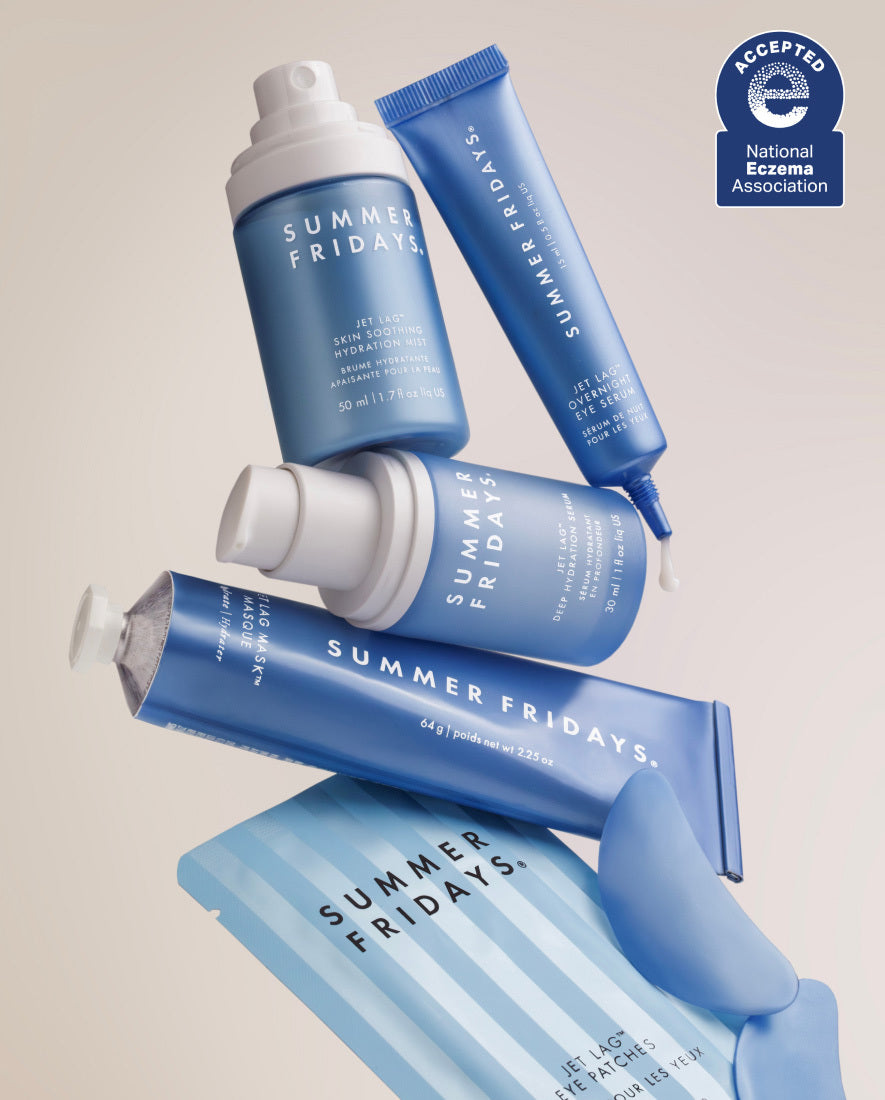 Blue skincare products recognized by the National Eczema Association